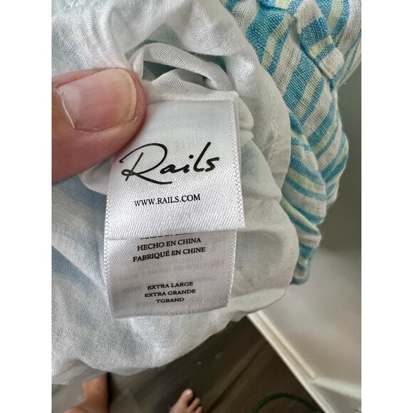 Rails Size XL Augustine Blue Laguna Stripe Mini Dress New With Tags - Picture 11 of 16